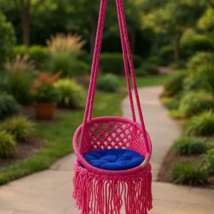 গোলাপি কালার 18 ইঞ্চি বেবি চেয়ার দোলনা